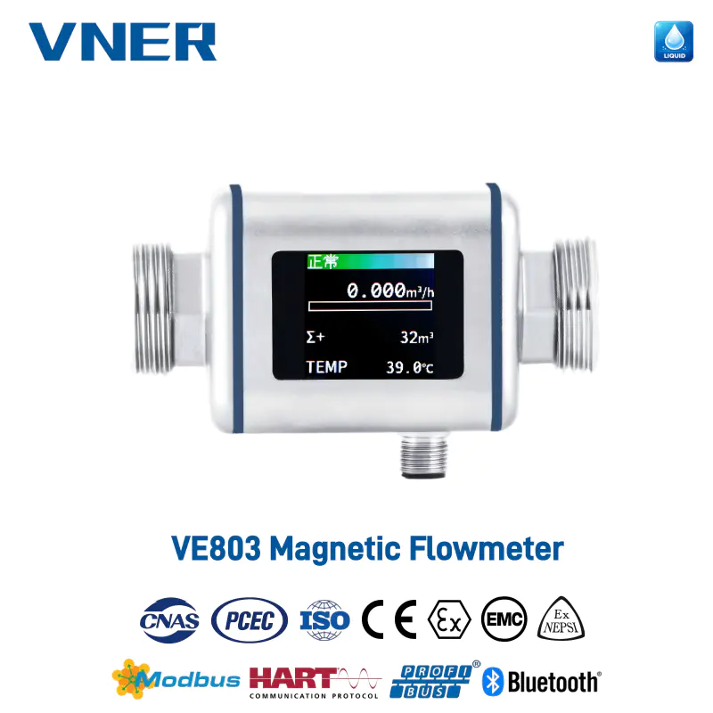 VE803 เครื่องวัดอัตราการไหลแม่เหล็กไฟฟ้าขนาดกะทัดรัด