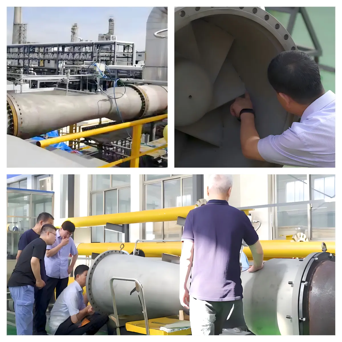 เรื่องราวความสำเร็จ — การกลั่นและเคมีภัณฑ์ | ซิโนเปค ZRCC | การวัดก๊าซกรด DN700